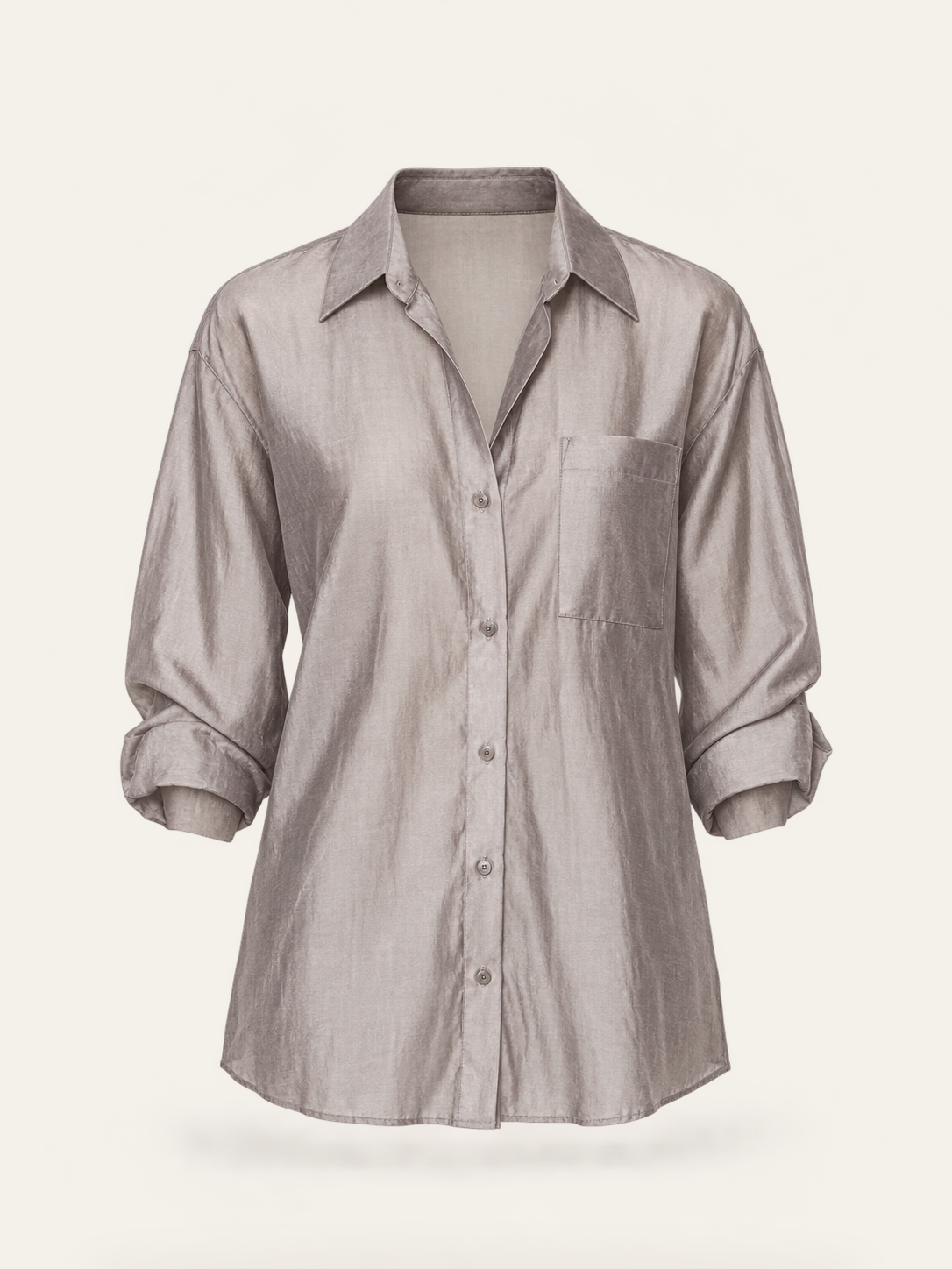 Camisa Eli oversize en Sheer Grey