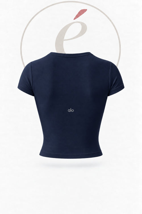 velare alo timeless tee azul marino espalda